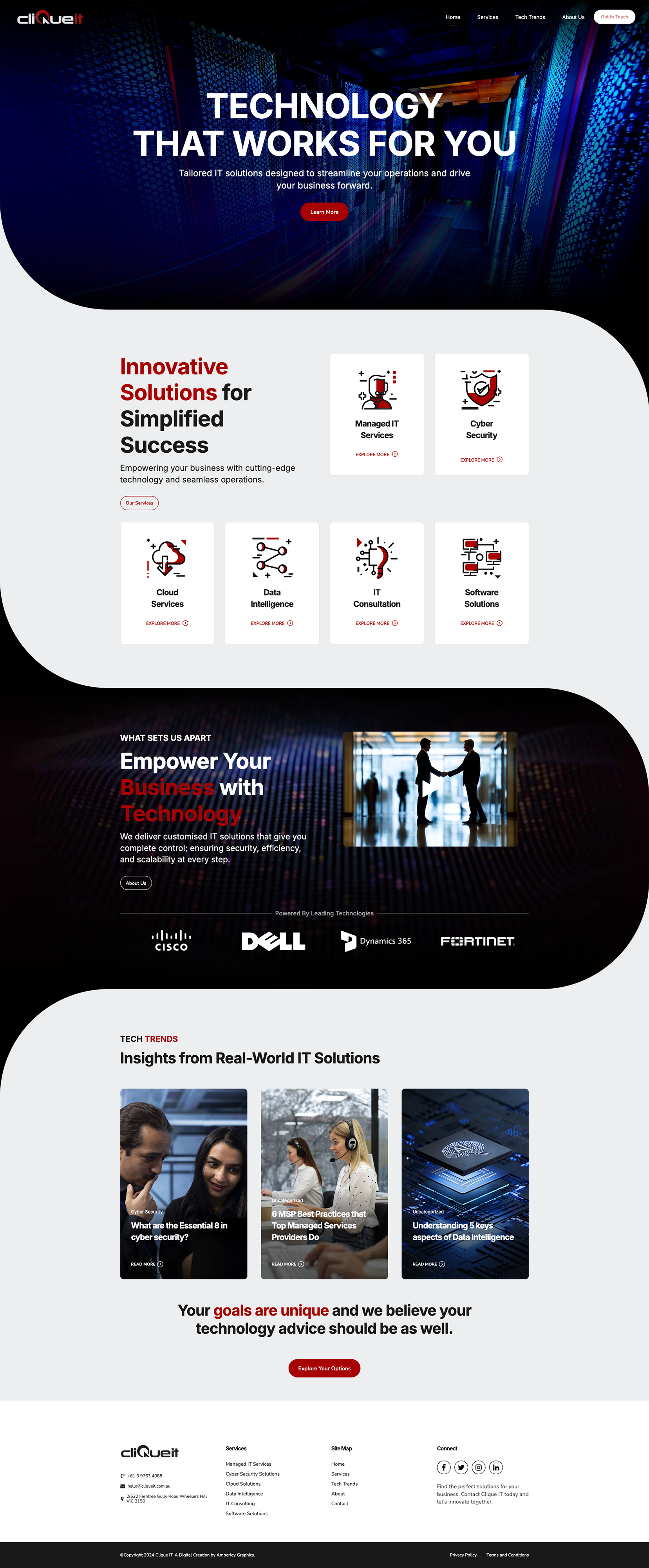 Clique IT – Australian IT Services Website (WordPress) Full Image