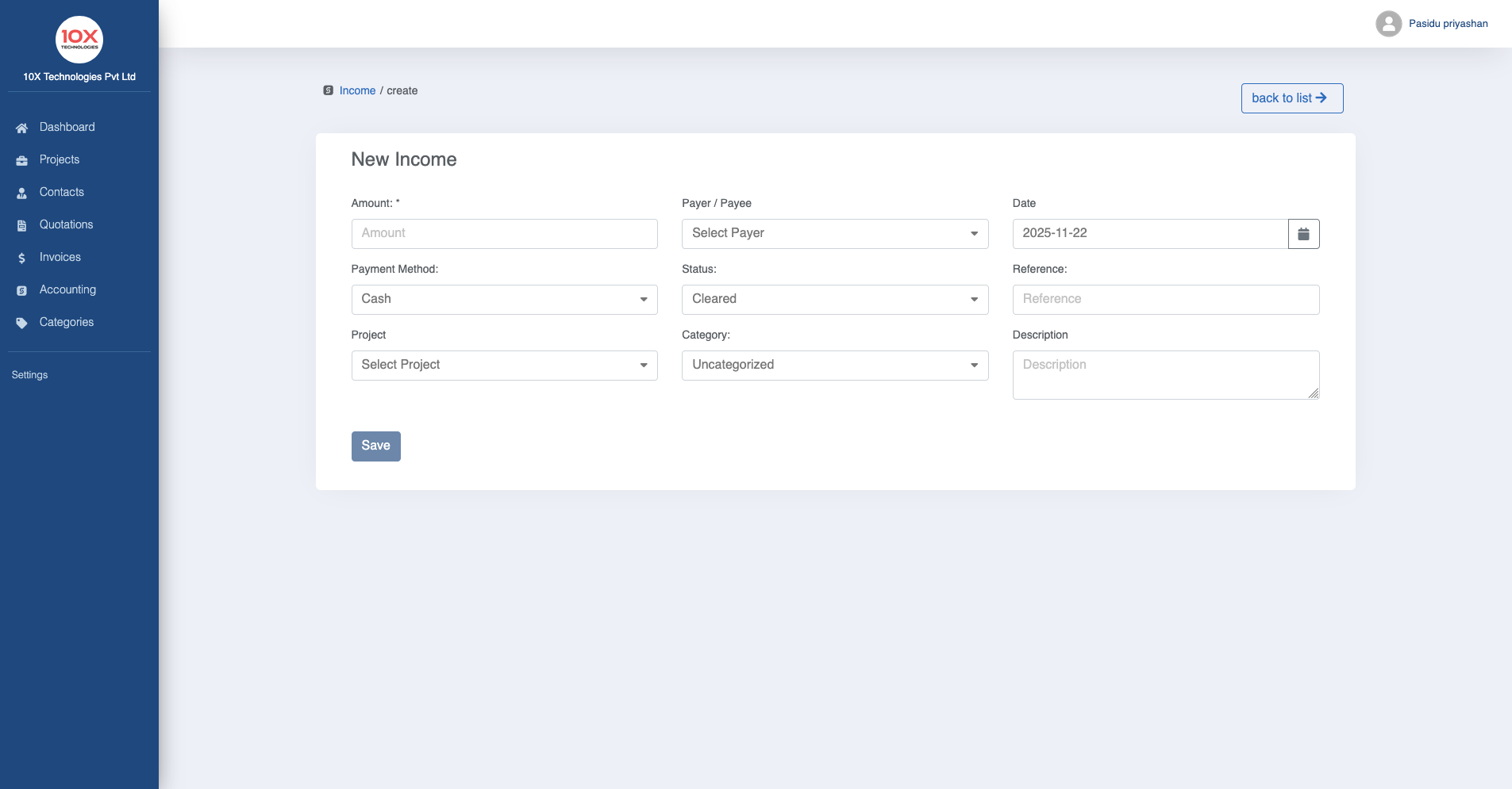 Income & Expense Tracking