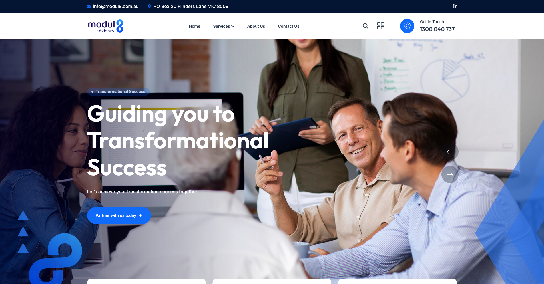 Module8 Advisory – Corporate Consulting Website (WordPress)