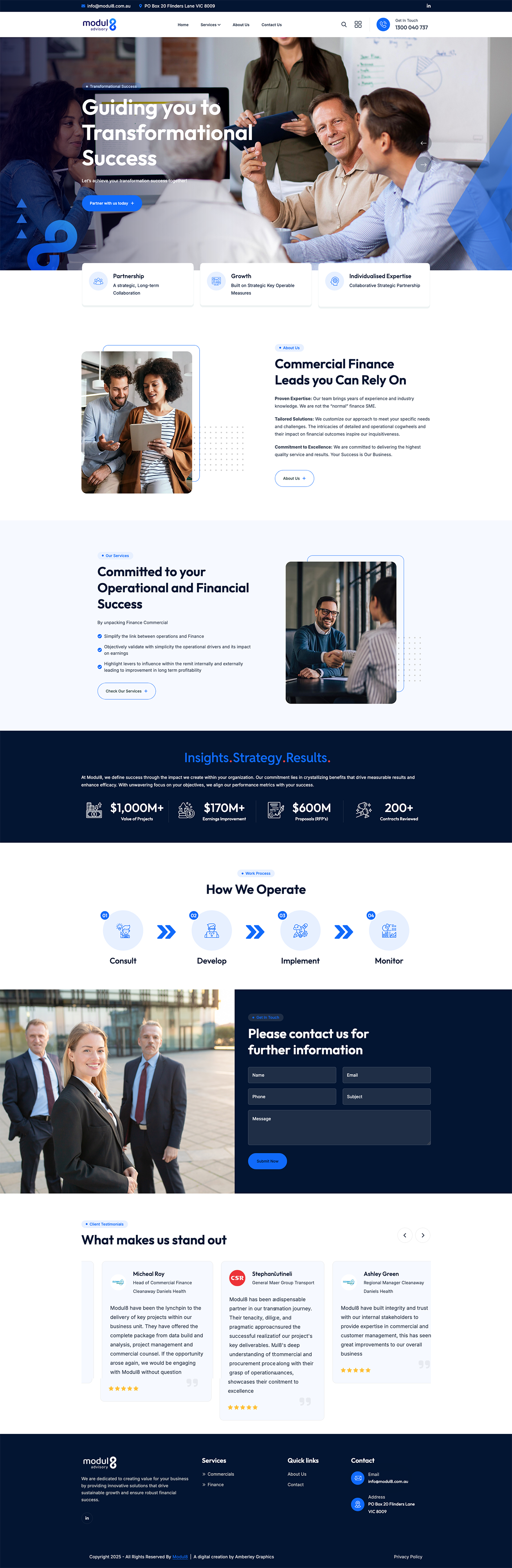 Module8 Advisory – Corporate Consulting Website (WordPress) Full Image