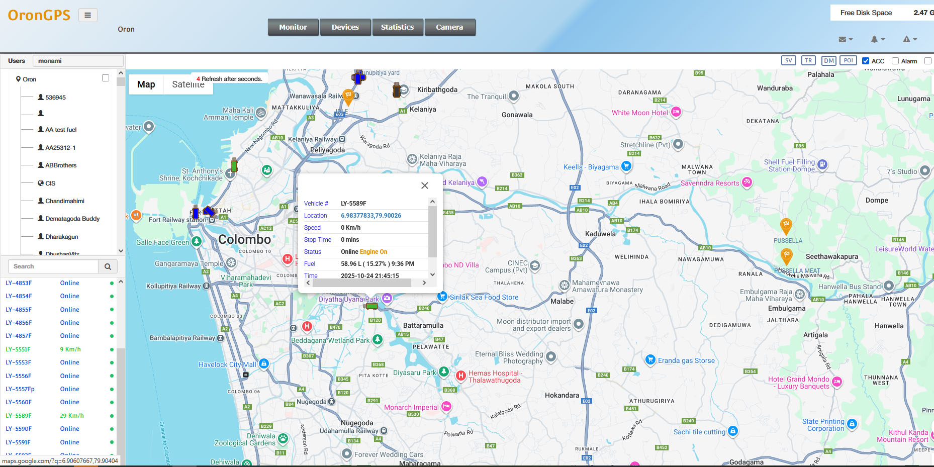 Real-Time GPS Tracking Backend System (Node.js + MySQL)